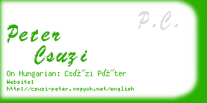 peter csuzi business card